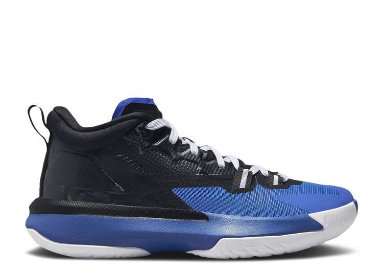【 AIR JORDAN JORDAN ZION 1 GS 'DUKE' / BLACK HYPER ROYAL WHITE 】 ナイキ 黒色 ブラック 白色 ホワイト エアジョーダン ジュニア キッズ ベビー マタニティ スニーカー