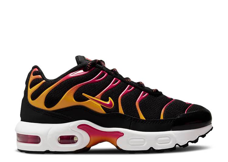 【 NIKE AIR MAX PLUS PS 'BLACK ACTIVE PINK / BLACK KUMQUAT WHITE ACTIVE PINK 】 マックス ピンク 黒色 ブラック 白色 ホワイト エアマックスプラス ジュニア キッズ ベビー マタニティ スニーカー ナイキ|スニケス