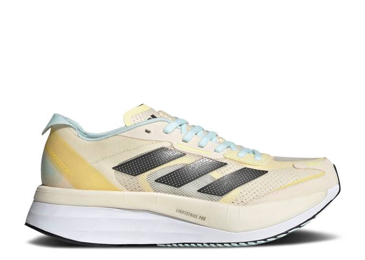 【 ADIDAS WMNS ADIZERO BOSTON 11 'ECRU TINT NIGHT METALLIC' / ECRU TINT NIGHT METALLIC BEAM 】 アディダス アディゼロ ボストン ナイト スニーカー レディース|スニケス