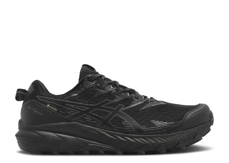 【 ASICS GEL TRABUCO 10 GORE-TEX BLACK CARRIER GREY / BLACK CARRIER GREY 】 ゴアテックス 黒色 ブラック 灰色 グレー スニーカー メンズ アシックス