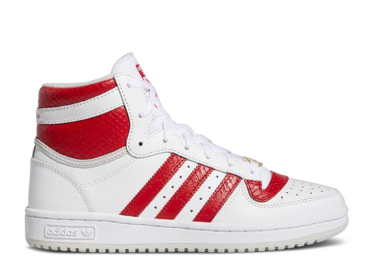 【 ADIDAS WMNS TOP TEN RB \u0027WHITE POWER RED\u0027 / CLOUD WHITE POWER RED GREY ONE 】 アディダス 力強さ 白いこと 白いこと 赤 赤いこと 薄墨色 薄墨色 いの一番十 スニーカー レディース