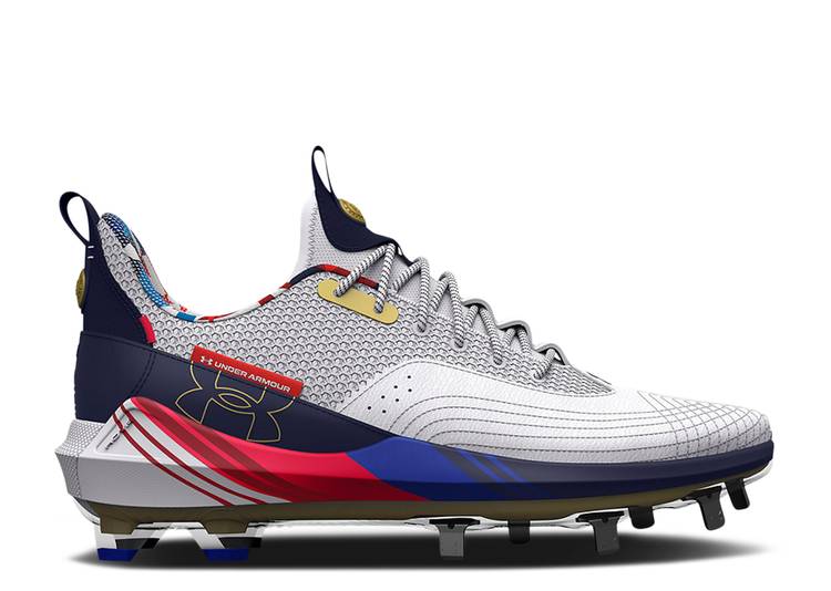 【 UNDER ARMOUR HARPER 7 LOW ST 'USA' / WHITE MIDNIGHT NAVY 】 白色 ホワイト 紺色 ネイビー アンダーアーマー スニーカー メンズ