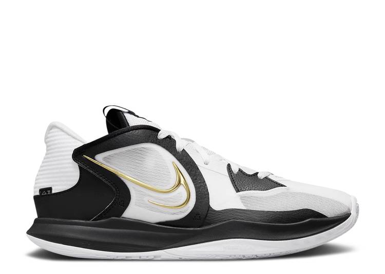 【 NIKE KYRIE LOW 5 \u0027WHITE BLACK METALLIC GOLD\u0027 / WHITE BLACK METALLIC GOLD 】 カイリー 黒いこと 黒いこと 白いこと 白いこと ゴールド スニーカー メンズ ナイキ