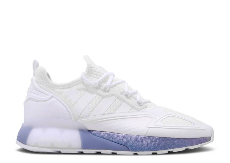 【 ADIDAS ZX 2K BOOST \u0027WHITE BLUE VIOLET\u0027 / CLOUD WHITE CLOUD WHITE BOOST 】 アディダス ブースト 青み 青色 白いこと 白いこと スニーカー メンズ