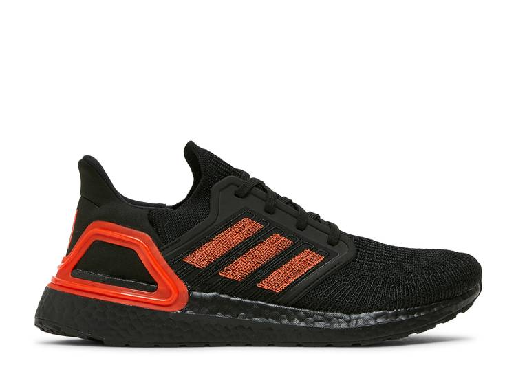 【 ADIDAS ULTRABOOST 20 'BLACK SOLAR RED' / CORE BLACK SOLAR RED CORE BLACK 】 アディダス コア 黒色 ブラック 赤 レッド スニーカー メンズ
