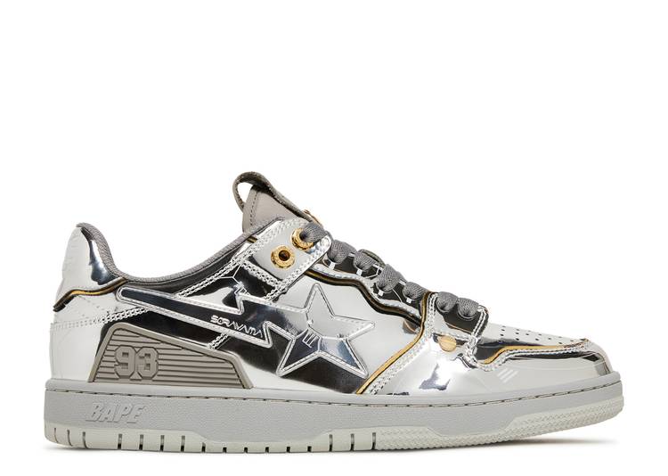 【 BAPE HAJIME SORAYAMA X SK8 STA 'SILVER' / SILVER 】 銀色 シルバー スニーカー メンズ ベイプ｜スニケス