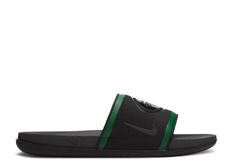 【 NIKE NFL X OFFCOURT SLIDE 'NEW YORK JETS' / BLACK SPORT GREEN WHITE 】 サンダル 黒色 ブラック 緑 グリーン 白色 ホワイト 'ニューヨーク ジェッツ' スニーカー メンズ ナイキ