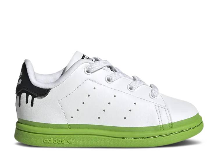 【 ADIDAS STAN SMITH I 'PAINT DRIP - WHITE SOLID GREEN' / CLOUD WHITE TEAM SEMI SOLID 】 アディダス 白色 ホワイト ソリッド チーム スタンスミス ベビー｜スニケス