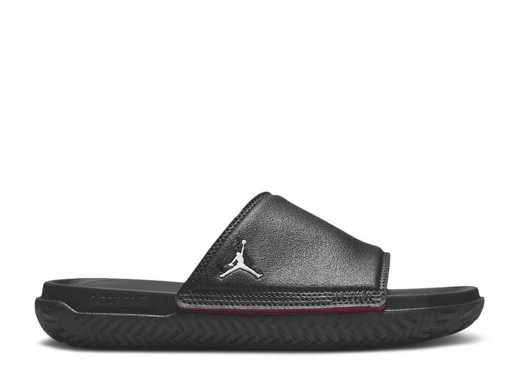 【 AIR JORDAN JORDAN PLAY SLIDE GS BLACK UNIVERSITY RED / BLACK PHOTON DUST OFF NOIR 】 ナイキ サンダル 黒色 ブラック エアジョーダン ジュニア キッズ ベビー マタニティ スニーカー
