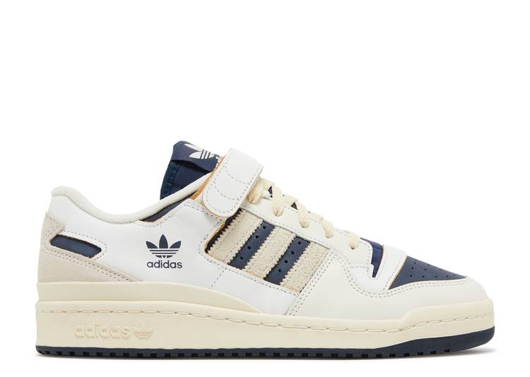 【 ADIDAS FORUM 84 LOW OFF WHITE COLLEGIATE NAVY / OFF WHITE COLLEGIATE NAVY CREAM 】 アディダス フォーラム 白色 ホワイト 紺色 ネイビー クリーム スニーカー メンズ
