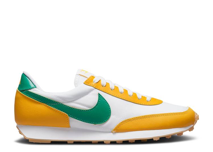 【 NIKE WMNS DAYBREAK 'WHITE YELLOW OCHRE' / WHITE YELLOW OCHRE NEPTUNE GREEN 】 黄色 イエロー 白色 ホワイト 緑 グリーン スニーカー レディース ナイキ|スニケス