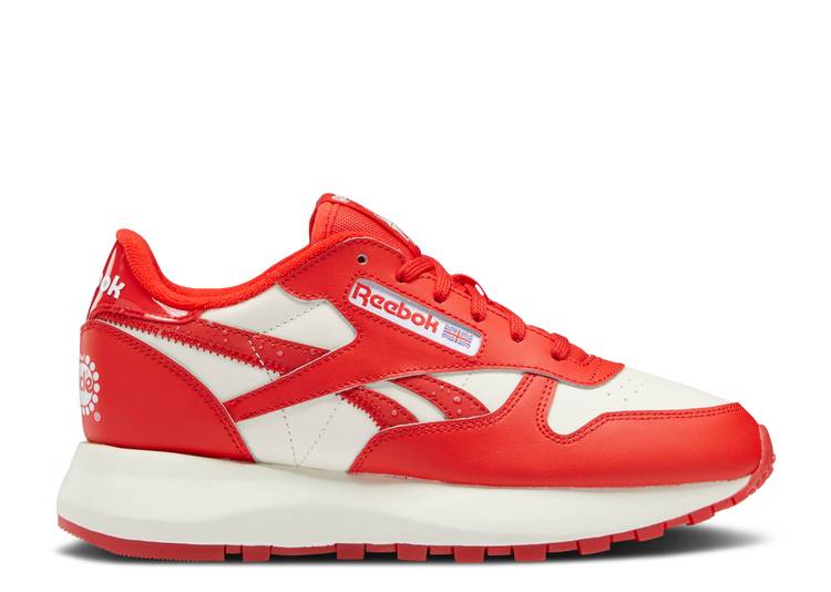 【 REEBOK POPSICLE X WMNS CLASSIC LEATHER SP \u0027INSTINCT RED\u0027 / INSTINCT RED CHALK INSTINCT RED 】 リーボック 古典派音楽 なめし革 本能 赤 赤いこと スニーカー レディース