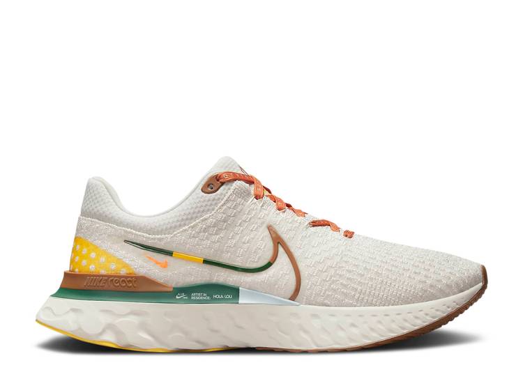 【 NIKE HOLA LOU X REACT INFINITY RUN FLYKNIT 3 \u0027A.I.R.\u0027 / PHANTOM ALE BROWN TOTAL ORANGE 】 リアクト 幽客 飛球編み物 赤銅色 赤銅色 橙 オレンジ色 スニーカー メンズ ナイキ
