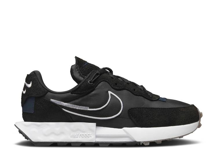 【 NIKE WMNS FONTANKA WAFFLE \u0027BLACK WHITE\u0027 / BLACK DARK OBSIDIAN GUM LIGHT 】 ワップル 黒いこと 黒いこと スニーカー レディース ナイキ
