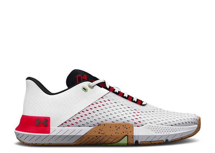 【 UNDER ARMOUR TRIBASE REIGN 4 'WHITE RADIO RED' / WHITE RADIO RED 】 白色 ホワイト 赤 レッド アンダーアーマー スニーカー メンズ