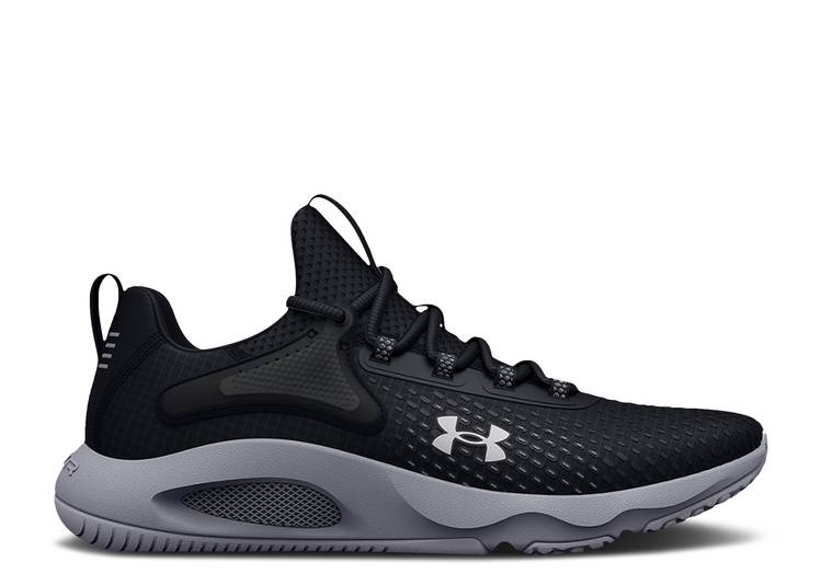 【 UNDER ARMOUR HOVR RISE 4 'BLACK MOD GREY' / BLACK MOD GREY 】 ライズ 黒色 ブラック 灰色 グレー アンダーアーマー スニーカー メンズ