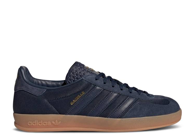 【 ADIDAS GAZELLE INDOOR \u0027COLLEGIATE NAVY GUM\u0027 / COLLEGIATE NAVY COLLEGIATE NAVY 】 アディダス ガゼル 紺色 米国海軍 スニーカー メンズ