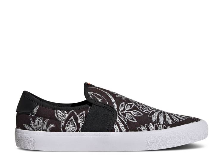 【 ADIDAS VULC RAID3R SLIP-ON 'TROPICAL PRINT' / CORE BLACK SIGNAL ORANGE CLOUD 】 アディダス スリッポン コア 黒色 ブラック 橙 オレンジ スニーカー メンズ｜スニケス 27,122円