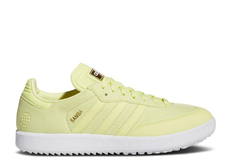 【 ADIDAS SAMBA SPIKELESS GOLF SE \u0027PULSE YELLOW\u0027 / PULSE YELLOW PULSE YELLOW CLOUD 】 アディダス サンバ ゴルフ 黄味がかった 黄色 スニーカー メンズ