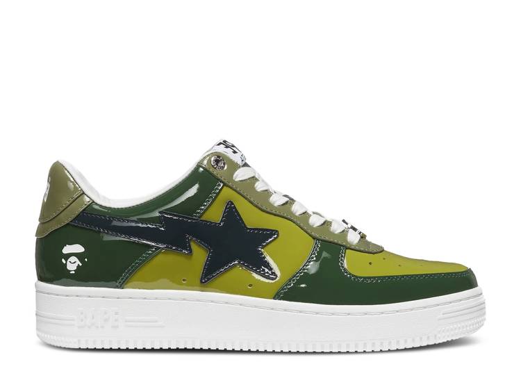 【 BAPE BAPESTA LOW M1 'COLOR CAMO COMBO - OLIVE DRAB' / OLIVE DRAB 】 カモ柄 オリーブ スニーカー メンズ ベイプ|スニケス