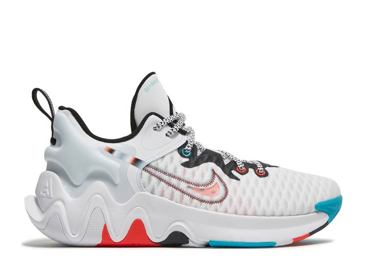 【 NIKE GIANNIS IMMORTALITY EP FORCE FIELD / WHITE BLACK TURQUOISE BLUE CLEAR 】 白色 ホワイト 黒色 ブラック 青色 ブルー スニーカー メンズ ナイキ