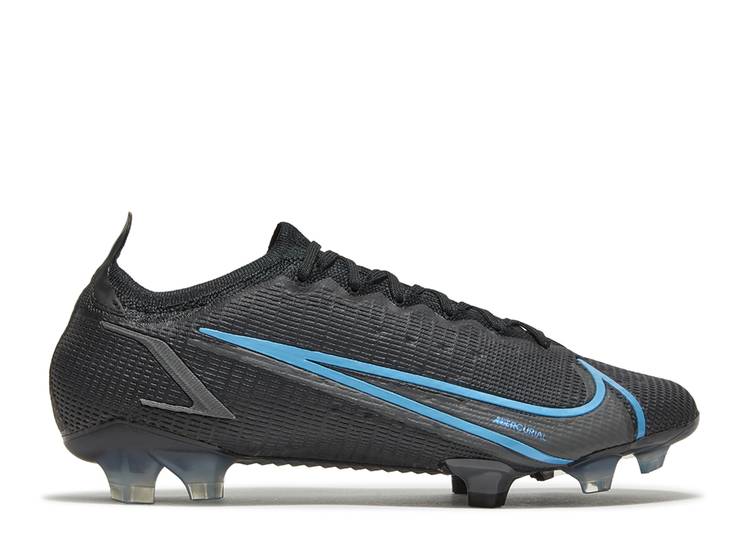 【 NIKE MERCURIAL VAPOR 14 ELITE FG \u0027BLACK PHOTO BLUE\u0027 / BLACK IRON GREY BLACK 】 エリート 黒いこと 黒いこと 薄墨色 薄墨色 スニーカー メンズ ナイキ