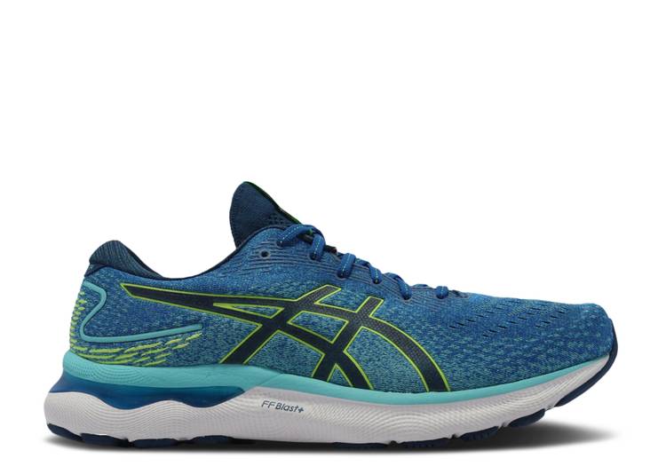 【 ASICS GEL NIMBUS 24 4E EXTRA WIDE 'LAKE DRIVE' / LAKE DRIVE HAZARD GREEN 】 緑 グリーン スニーカー メンズ アシックス