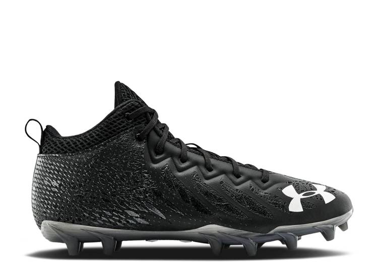 【 UNDER ARMOUR SPOTLIGHT SELECT MID MC HAPTIC PRINT - BLACK / BLACK BLACK WHITE 】 セレクト ミッド 黒色 ブラック 白色 ホワイト アンダーアーマー スニーカー メンズ