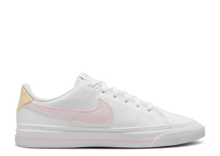 【 NIKE COURT LEGACY GS WHITE PINK FOAM / WHITE SESAME HONEYDEW PINK FOAM 】 コート レガシー ピンク 白色 ホワイト ジュニア キッズ ベビー マタニティ スニーカー ナイキ