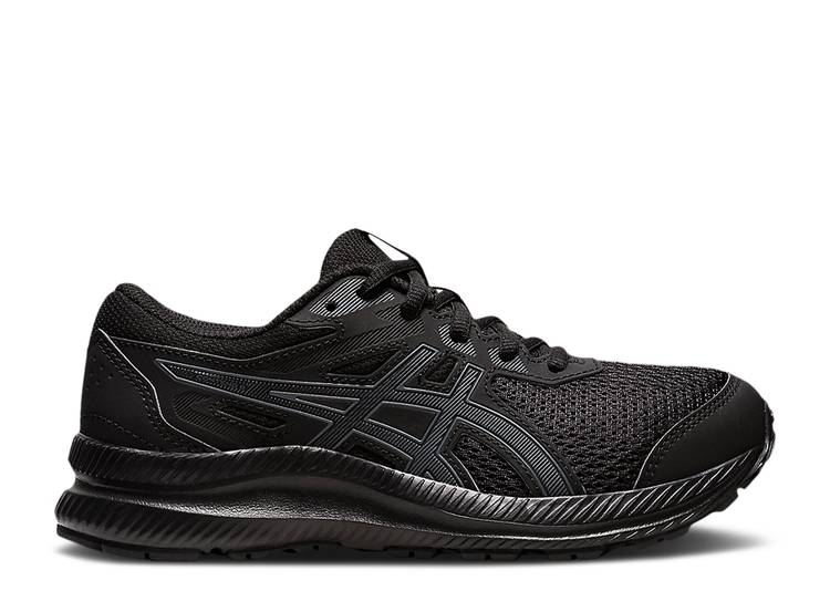 【 ASICS CONTEND 8 GS 'BLACK CARRIER GREY' / BLACK CARRIER GREY 】 黒色 ブラック 灰色 グレー ジュニア キッズ ベビー マタニティ スニーカー アシックス