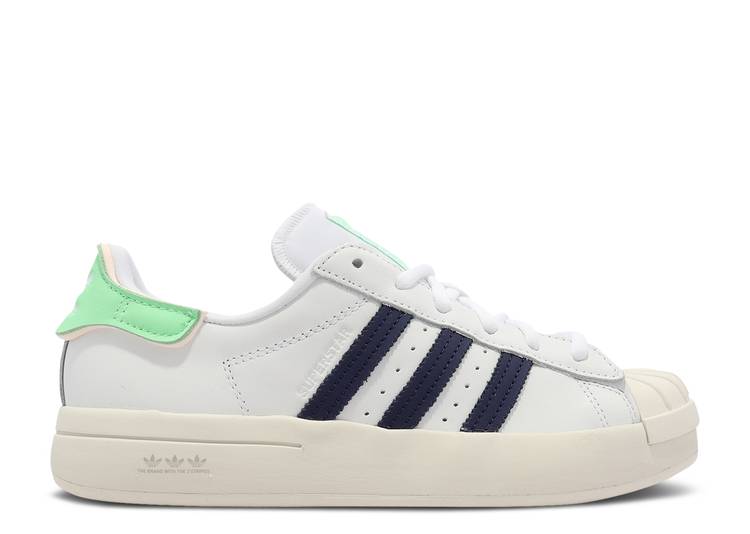 アディダス Adidas スーパースター 白色 ホワイト ナイト スカイ White Green スニーカー レディース 22