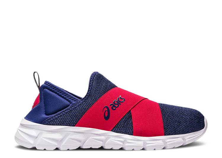 【 ASICS QUANTUM LYTE SLIP-ON \u0027INDIGO BLUE SPEED RED\u0027 / INDIGO BLUE SPEED RED 】 スリッポン 青味 青み 素早さ 藍色 インディゴ 赤 赤いこと スニーカー メンズ アシックス
