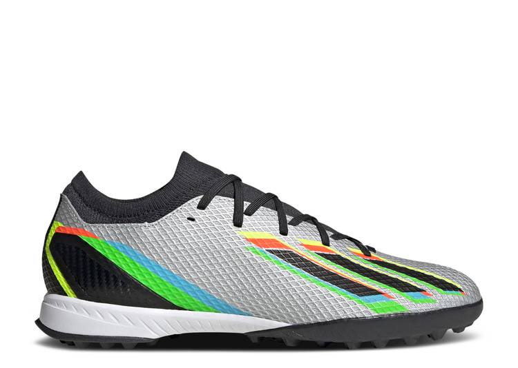 【 ADIDAS X SPEEDPORTAL.3 TF ILVER METALLIC BLACK / SILVER METALLIC CORE BLACK SOLAR 】 アディダス 銀色 シルバー コア 黒色 ブラック スニーカー メンズ