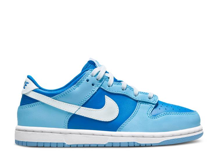 【 NIKE DUNK LOW RETRO QS PS ARGON 2022 / FLASH WHITE ARGON BLUE FLASH 】 ダンク 白色 ホワイト 青色 ブルー ダンクロー ジュニア キッズ ベビー マタニティ スニーカー ナイキ