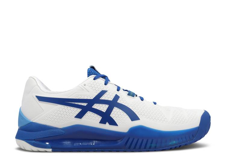 【 ASICS GEL RESOLUTION 8 'NOVAK PACK' / WHITE TUNA BLUE 】 白色 ホワイト 青色 ブルー スニーカー メンズ アシックス|スニケス