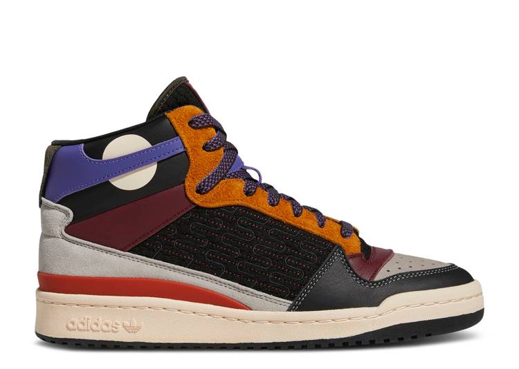 【 ADIDAS FORUM MID 'PATCHWORK' / CORE BLACK SHADOW RED CLEAR 】 アディダス フォーラム ミッド コア 黒色 ブラック シャドー シャドウ 赤 レッド スニーカー メンズ|スニケス