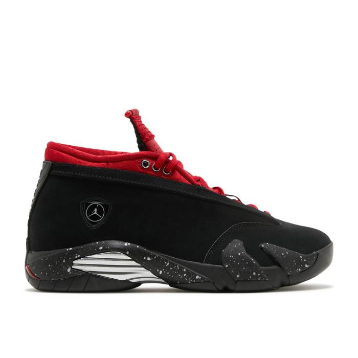 ナイキ エアジョーダン Air Jordan 【 Wmns Jordan 14 Retro Low Red Lipstick Women Black/Metallic Silver/Gym Red 】 レトロ レディース 黒色 ブラック Silver 銀色・シルバー Red 赤・レッド