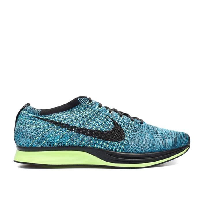 ナイキ Nike 【 Flyknit Racer \u0027Blue Lagoon\u0027 Men Blue Lagoon/Polarized Blue/Ghost Green/Black 】 飛球編み物 メンズ 青碧 青碧 green 緑・緑であること 黒いこと 黒いこと