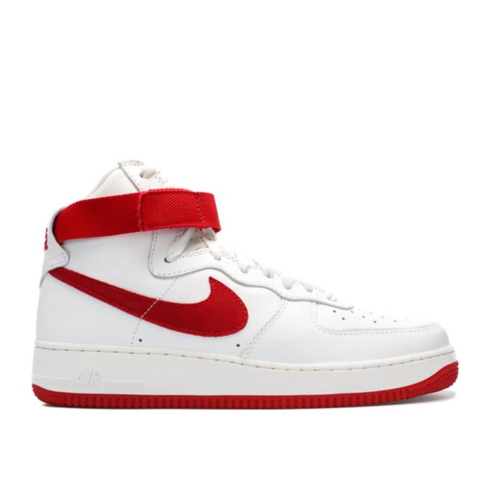 ナイキ Nike 【 Air Force 1 High 'Nai-Ke' Men Summit White/University Red 】 ハイ メンズ 白色 ホワイト Red 赤・レッド