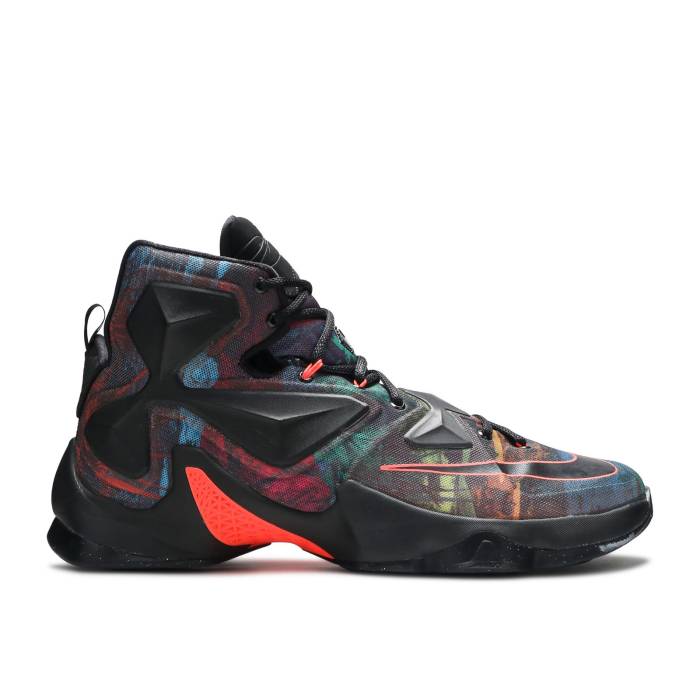 ナイキ Nike 【 Lebron 13 'Akronite' Men Black/Black-Hyper Orange-Blue Lagoon 】 Lebron レブロン 13 サーティーン 靴 メンズ靴 スニーカー メンズ 黒色 ブラック画像