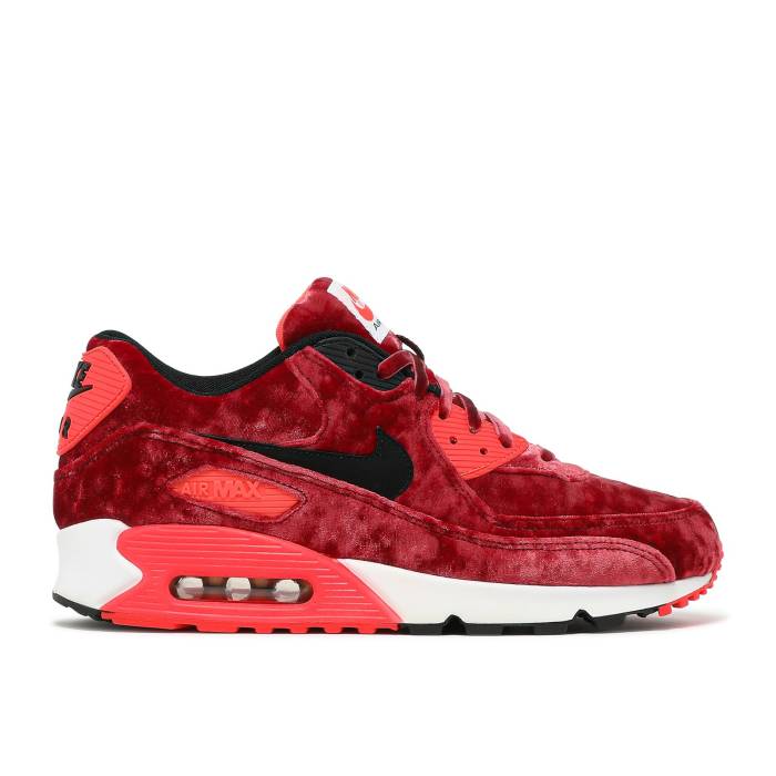 ナイキ Nike 【 Air Max 90 Anniversary \u0027Velvet\u0027 Men Gym Red Black 】 マックス メンズ Red 赤・赤いこと 黒いこと 黒いこと
