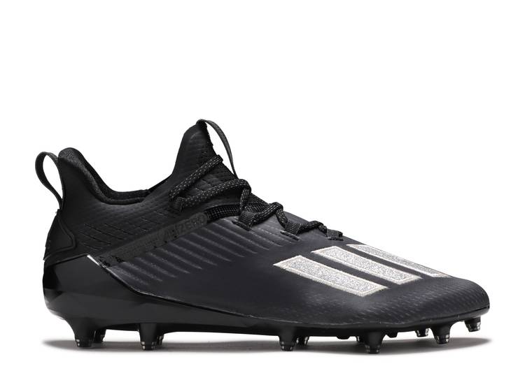 【 ADIDAS ADIZERO CLEAT \u0027CORE BLACK\u0027 / CORE BLACK SILVER METALLIC NIGHT 】 アディダス アディゼロ 中核グループ 黒いこと 黒いこと しろがね色 しろがね色 ナイト爵 スニーカー メンズ