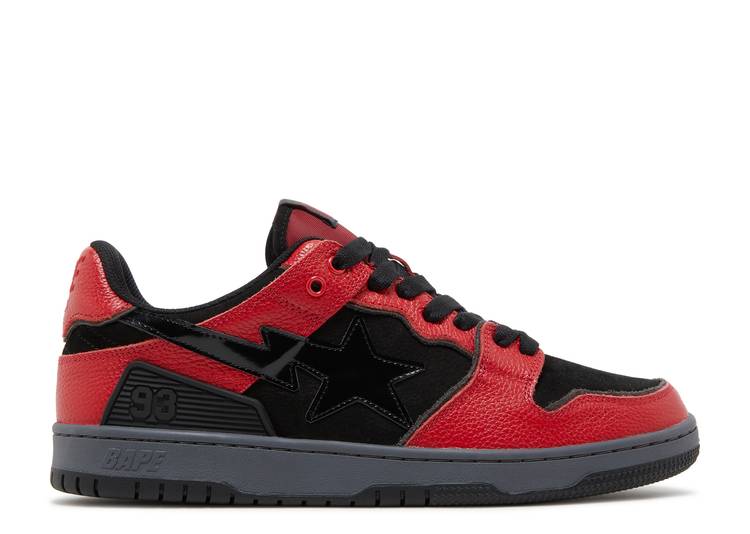 【 BAPE SK8 STA 'BLACK RED' / RED BLACK 】 赤 レッド 黒色 ブラック スニーカー メンズ ベイプ