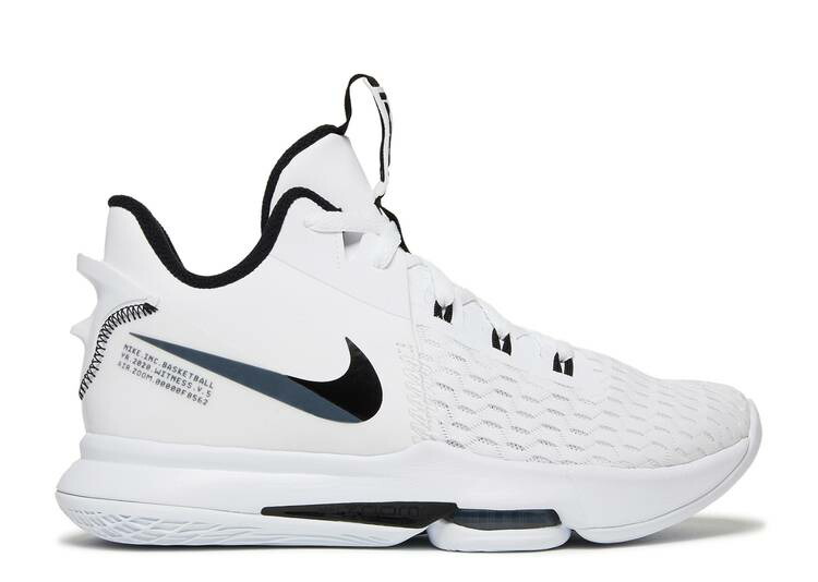 【 NIKE LEBRON WITNESS 5 EP WHITE BLACK / WHITE BLACK 】 レブロン 白色 ホワイト 黒色 ブラック ウィットネス スニーカー メンズ ナイキ
