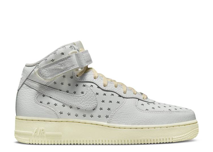 【 NIKE WMNS AIR FORCE 1 MID \u0027CUT OUT STARS\u0027 / SUMMIT WHITE SUMMIT WHITE 】 ミッド 白いこと 白いこと 空軍 スニーカー レディース ナイキ