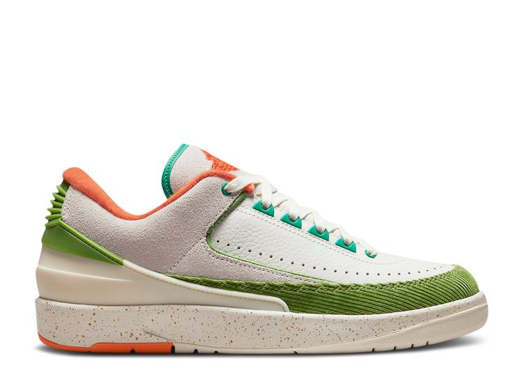 【 AIR JORDAN TITAN X WMNS JORDAN 2 RETRO LOW / SAIL SAFETY ORANGE CHLOROPHYLL 】 ナイキ 橙 オレンジ色 エアジョーダン スニーカー レディース