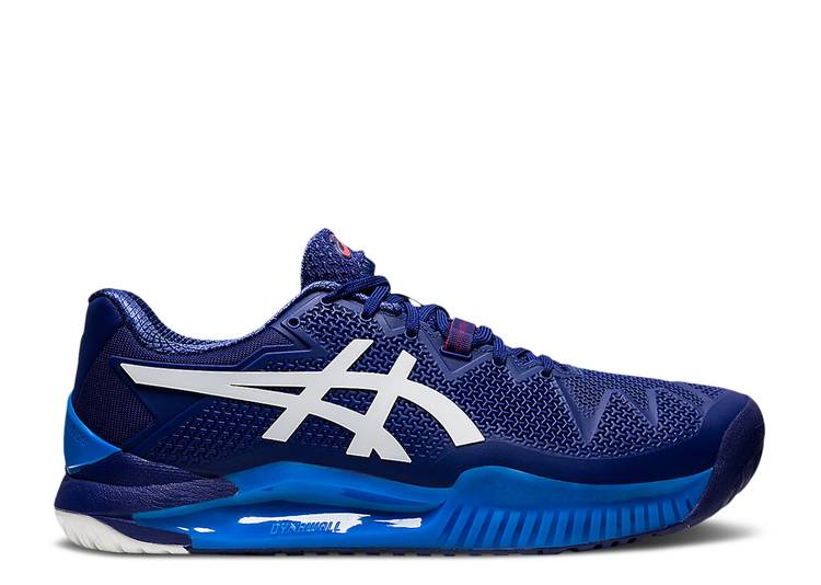 【 ASICS GEL RESOLUTION 8 2E WIDE 'DIVE BLUE' / DIVE BLUE WHITE 】 青色 ブルー 白色 ホワイト スニーカー メンズ アシックス｜スニケス