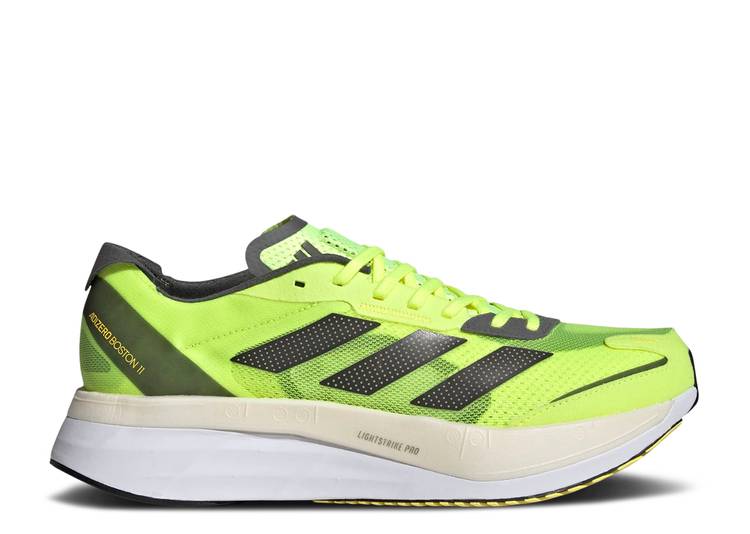 【 ADIDAS ADIZERO BOSTON 11 'SOLAR YELLOW NIGHT METALLIC' / SOLAR YELLOW NIGHT METALLIC BEAM 】 アディダス アディゼロ ボストン 黄色 イエロー ナイト スニーカー メンズ｜スニケス