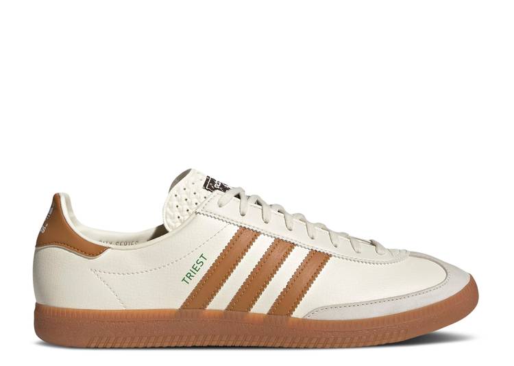 【 ADIDAS TRIEST \u0027CREAM WHITE GUM\u0027 / CREAM WHITE CLOUD WHITE GREEN 】 アディダス 白いこと 白いこと 皮膚軟化剤 緑 緑であること スニーカー メンズ