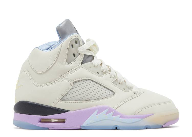 【 AIR JORDAN DJ KHALED X JORDAN 5 RETRO 'WE THE BEST - SAIL' / SAIL WASHED YELLOW VIOLET STAR 】 ナイキ 黄色 イエロー 紫 バイオレット エアジョーダン スニーカー メンズ